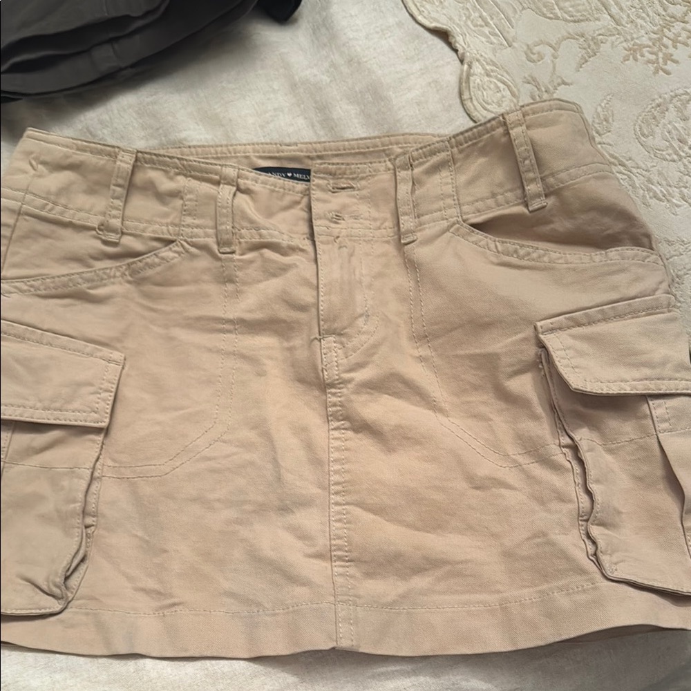 Brandy Melville Tan Mini Skirt